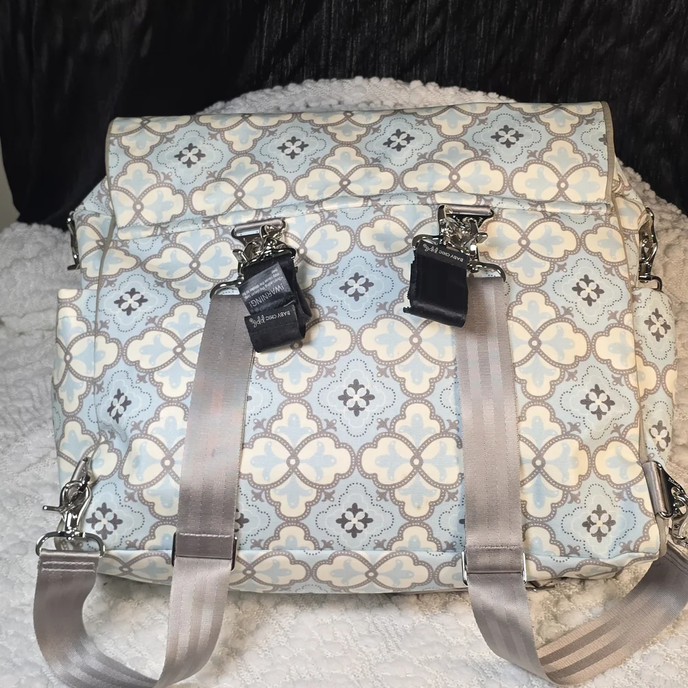 petunia pickle bottom Blue Patterned Crossbody/Diaper Bag